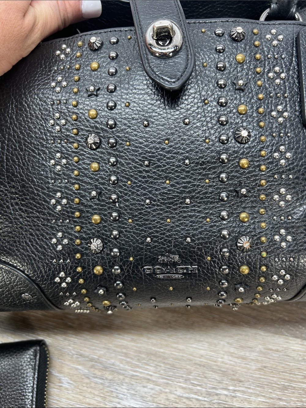 1674 Coach Mercer 30 Satchel in black leather & wallet set 271791674 - Picture 8 of 15